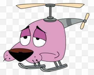 Muscle Clipart Courageous - The Cowardly Dog Helicopter Emoji
