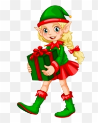 Elf Png Excited Picture - Christmas Free Clipart Emoji