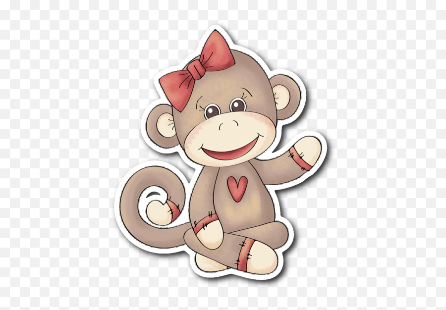Products - Cute Cartoon Sock Monkey Emoji,Sock Monkey Emoji