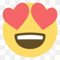 Emojis Facebook Style Stickers For - Heart Eyes Vector