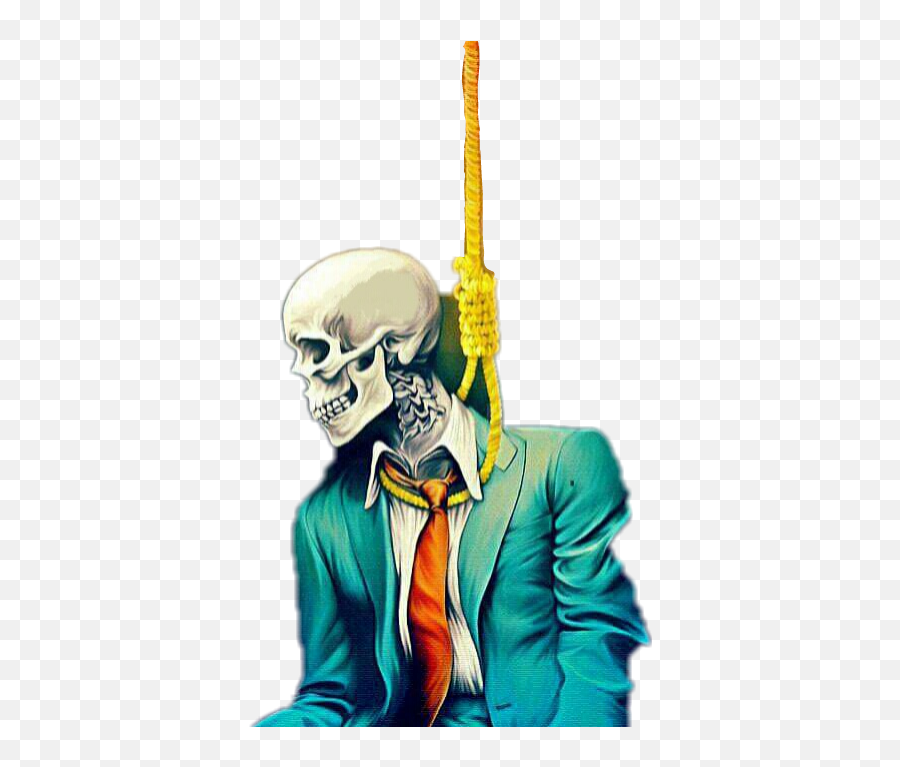 Skeleton Noose Hanging - Illustration Emoji,Noose Emoji