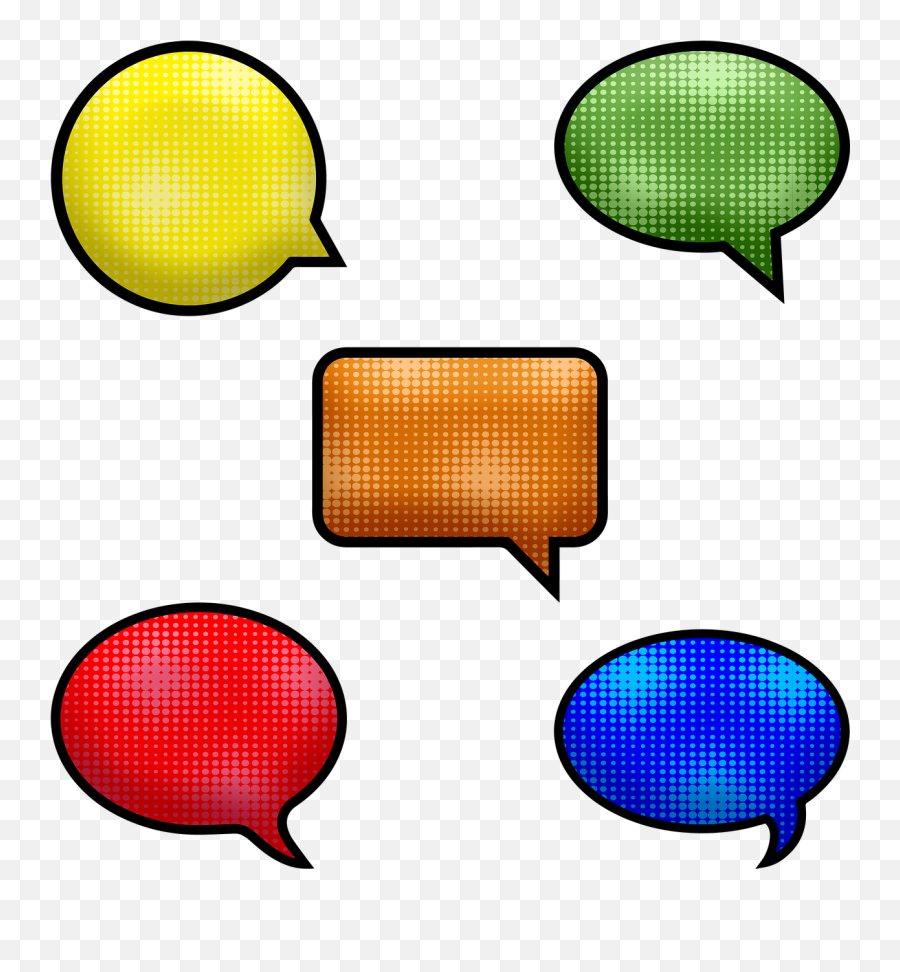 Speech Bubble Comic Bubbles - Clip Art Emoji,Speech Bubble Emoji