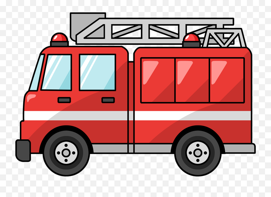 Fire Truck Car Clipart - Cartoon Fire Truck Png Emoji,Truck Emoji