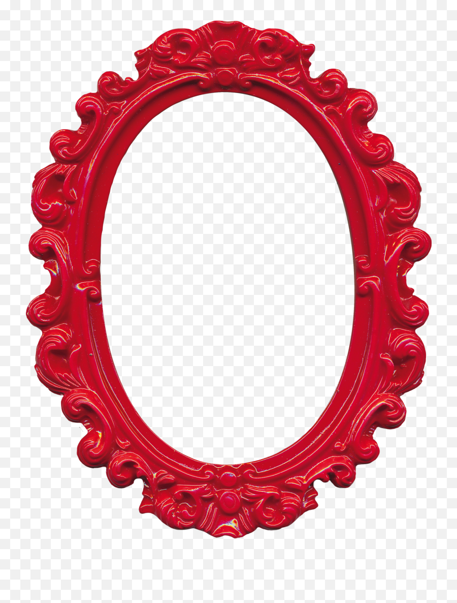 Mirror Clipart Oval Thing - Png Download Full Size Clipart Oval Red Picture Frame Emoji,Nuke Emoji