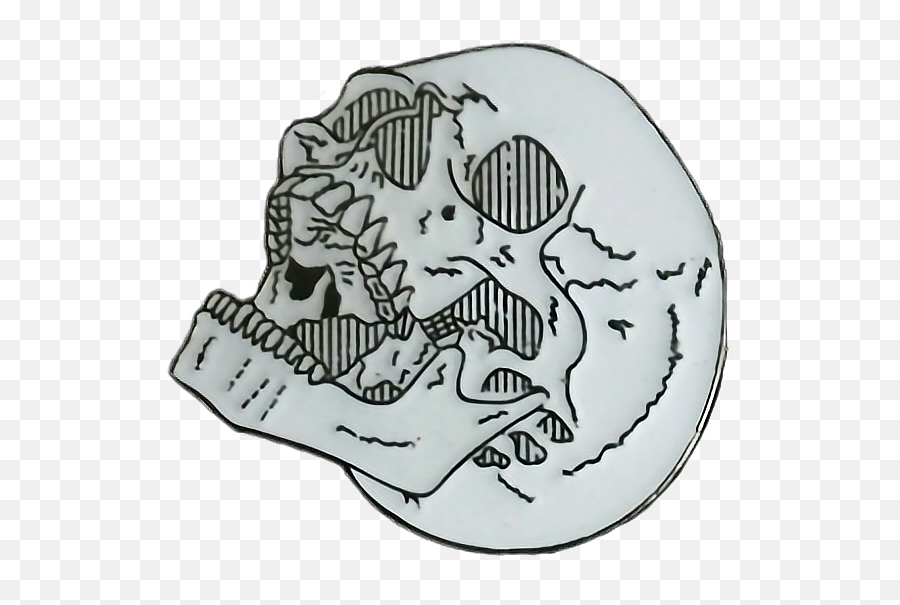 Skull Skeleton Bones Spooky Halloween Aesthetic Tumblr - Grunge Aesthetic Stickers Png Emoji,Skull And Bones Emoji