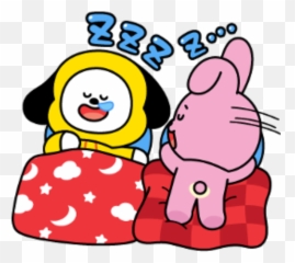 Chimmy Cooky Bt21 Sleep - Sticker By Bt21 Bts Bt21 Chimmy And Cooky Emoji,Bt21 Emoji