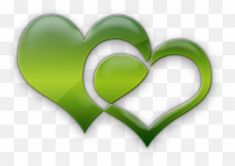 Double Hearts Icon 029025 Icons Etc - Clip Art Green Logo Clear Background Emoji