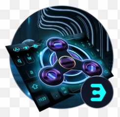 Neon Fidget Spinner 3d Tech Keyboard - Graphic Design Emoji,Gyro Emoji