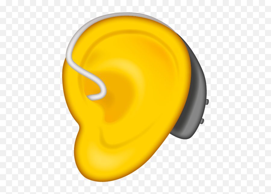 Ear With Hearing Aid - Hearing Aid Emoji Png,Hearing Aid Emoji