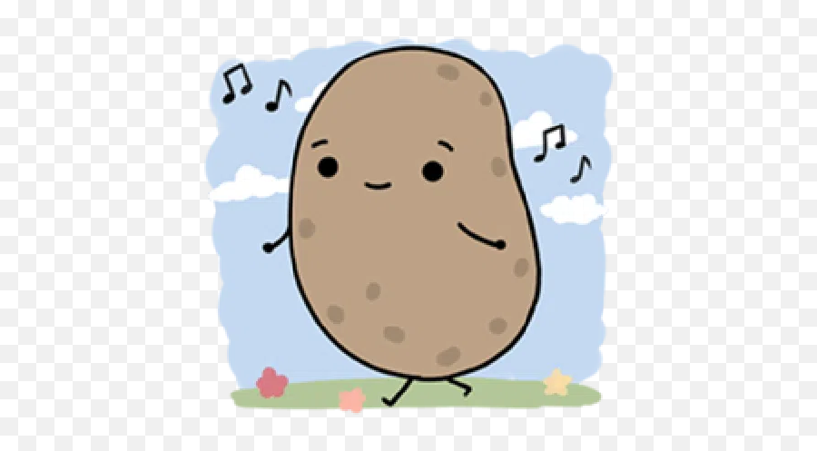 Kawaii Potato 2 Whatsapp Stickers - Stickers Cloud Emoji,Potato Emoji
