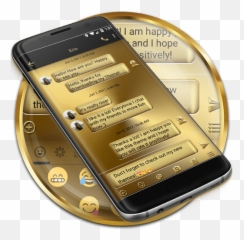 Sms Messages Metal Solid Gold Theme - Technology Applications Emoji,Gold Emoji Keyboard