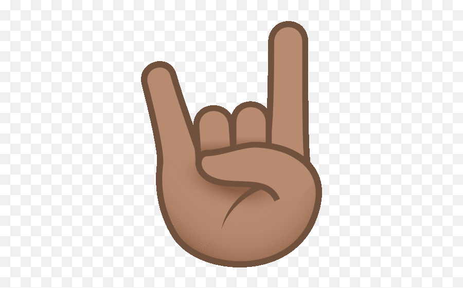 Rock And Roll Joypixels Gif - Sign Of The Horns Emoji,Rocker Sign Emoji
