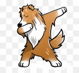Funny Dabbing Shetland Sheepdog Dog - Animal Figure Emoji