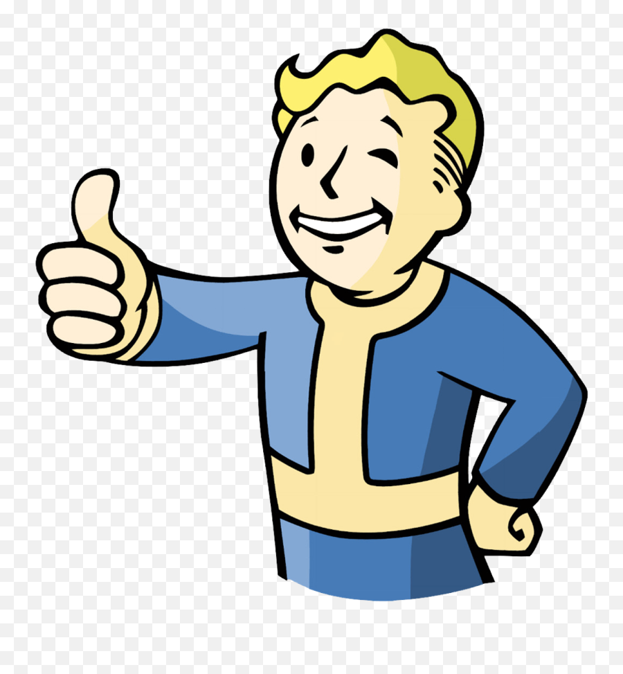 Vault Boy Thumbs Up - Vault Boy Middle Finger Emoji,Double Thumbs Up Emoji
