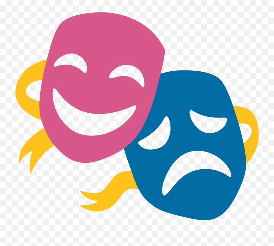 Performing Arts Emoji Clipart Free Download Transparent Png - Emoji Mascaras De Teatro,Cool Emojis Art