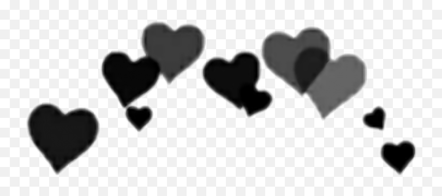 Snap Chat Hearts - Black Heart Crown Transparent Emoji,What The Snapchat Emojis Mean