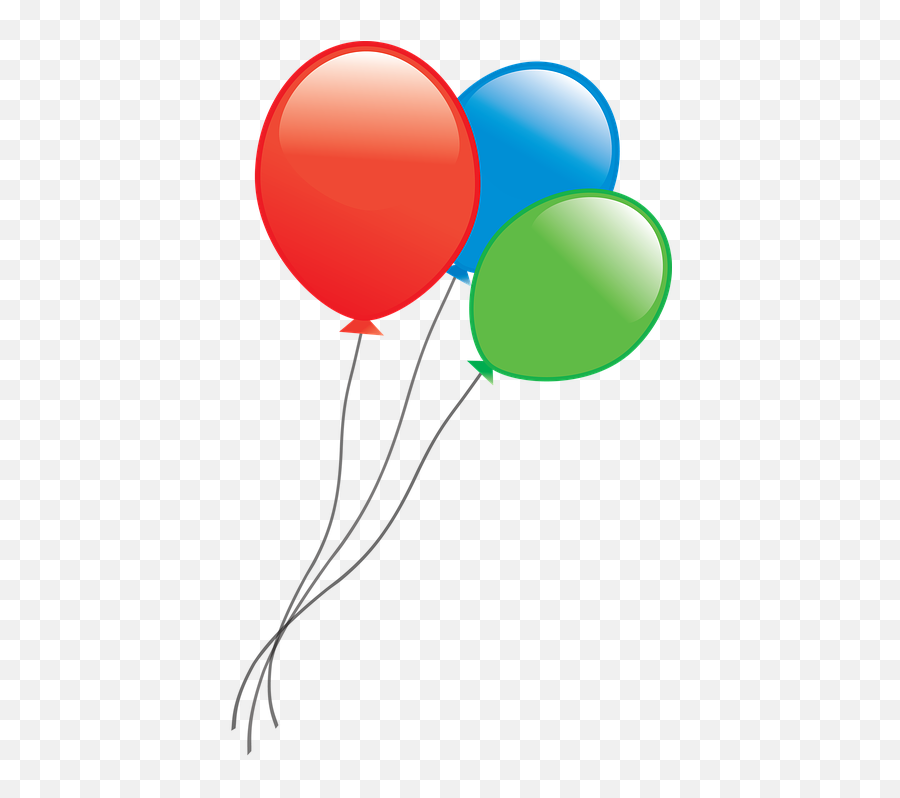 Balloons Confetti Celebration - 3 Balloons Clip Art Emoji,Birthday Balloon Emoji