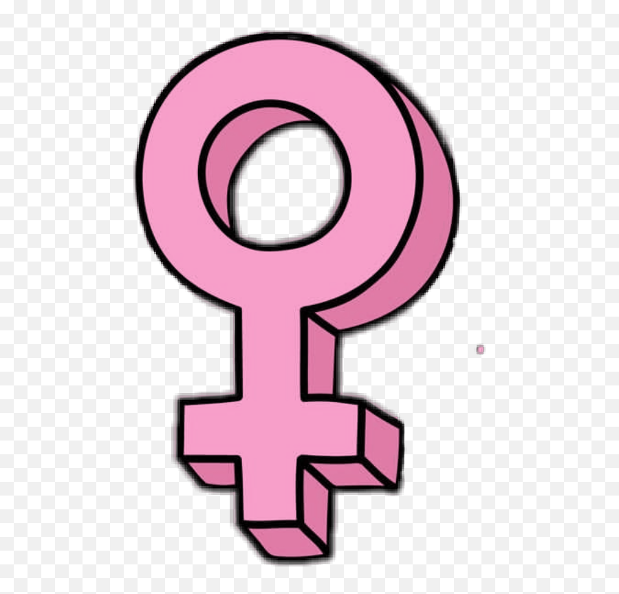 Female Venus Feminist Symbol Girlpower - Feminist Symbol Transparent Background Emoji,Feminist Symbol Emoji