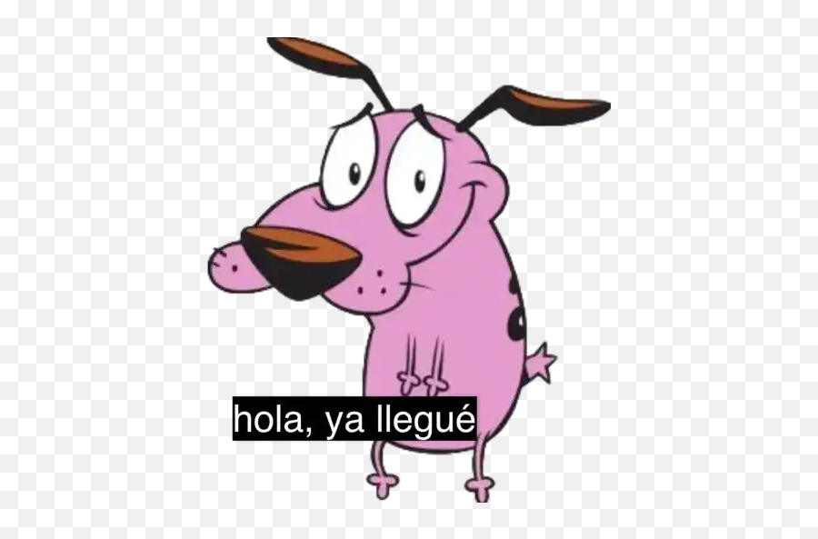 Courage The Cowardly Dog Stickers For - Courage The Cowardly Dog Emoji,Courage Emoji