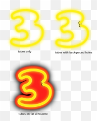Three Number 3 - Numeros Tres En Amarillo Emoji