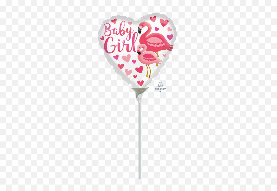 22cm Flamingo Baby Girl - Baby Girl Flamingo Foil Balloon Emoji,Martini And Party Emoji