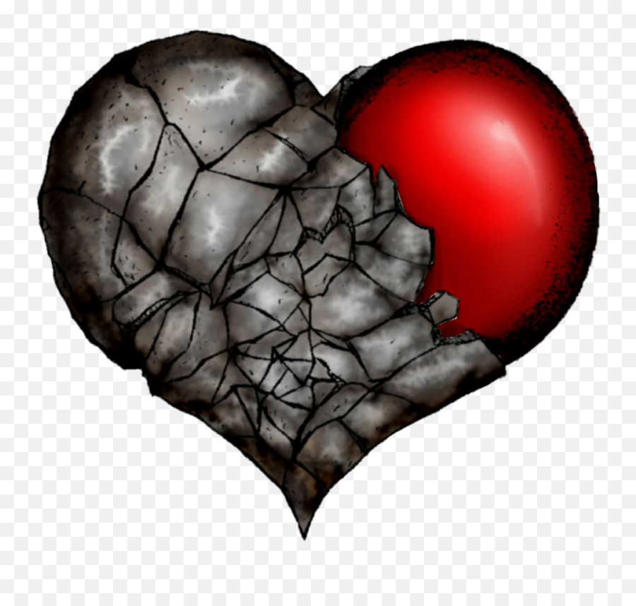 Dark Heart Png - Heart Broken Darkheart Brokenheart Heart Of Stone Emoji,Heartbreak Emoji