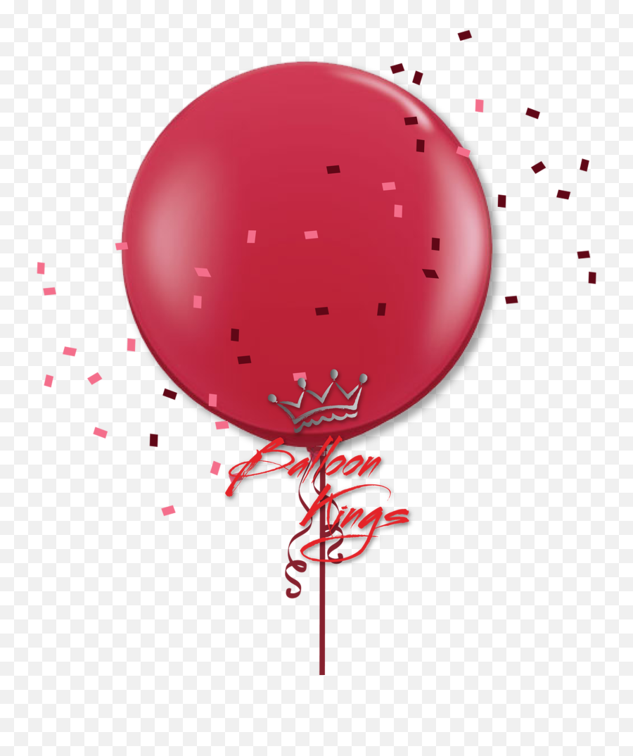 24in Jewel Ruby Red - Portable Network Graphics Emoji,Red Balloon Emoji