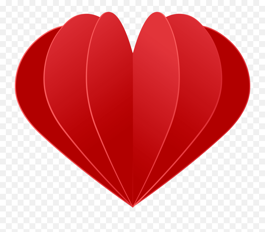Red Origami Heart Transparent Image - Heart Emoji,Origami Emoji
