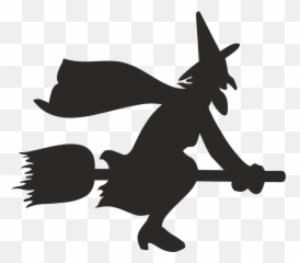 Witchcraft Broom Silhouette - Clipart Emoji