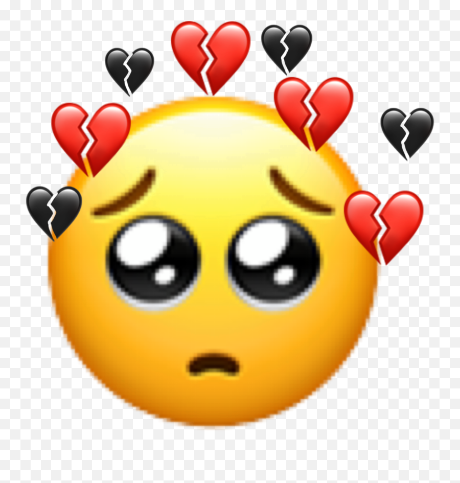 Heartbreak Brokesad Freetoedit - Broken Heart Hurt Emoji,Heartbreak Emoticon