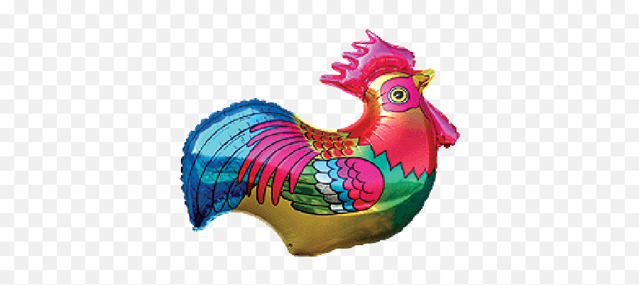 Barnyard Farm - Generic Themes Balão Metalizado Galo Emoji,Hand Rooster Emoji