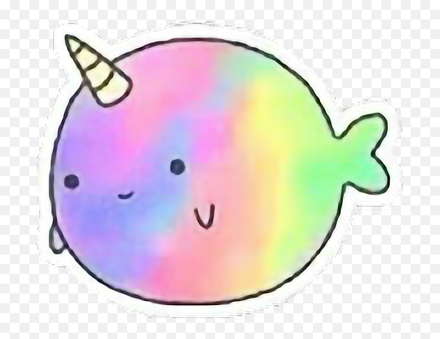 Unicorn Fishy Walrus Rainbow Anime - Cute Character Transparent Background Emoji,Walrus Emoji
