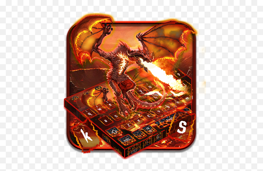 Lava Fire Dragon Keyboard - Fictional Character Emoji,Lava Emoji