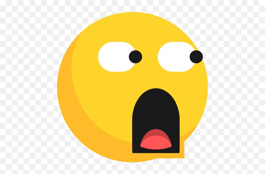 Emoji Expression Glared Shocked Surprised Icon - Transparent Background Omg Emoji,Shocked Emoji