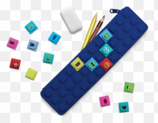 Fun Pencil Case Pouch - Waff Kase Pencil Case With Cubes Emoji,Emoji Bathrobe