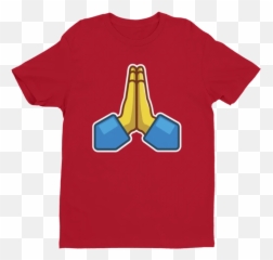 Praying Hands Emoji Short Sleeve Next Level T - Shirt Next Level 3600 Black,Emoji Shirts