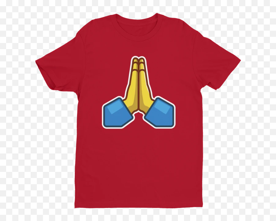 Praying Hands Emoji Short Sleeve Next Level T - Shirt Next Level 3600 Black,Emoji Shirts