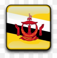Brunei Flag Vector Button - Png Transparent Emoji