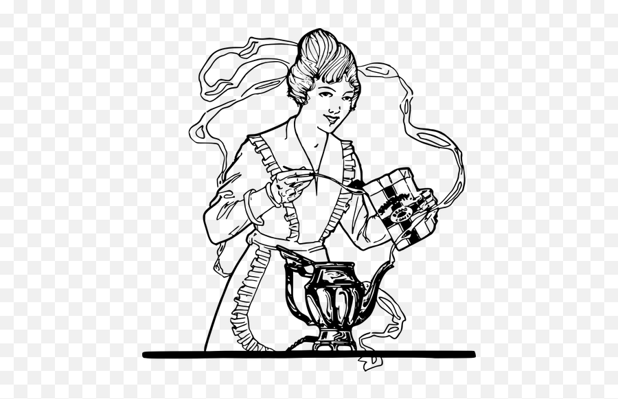 Woman Making Coffee - Make Coffee Clipart Black And White Emoji,Game Emojis