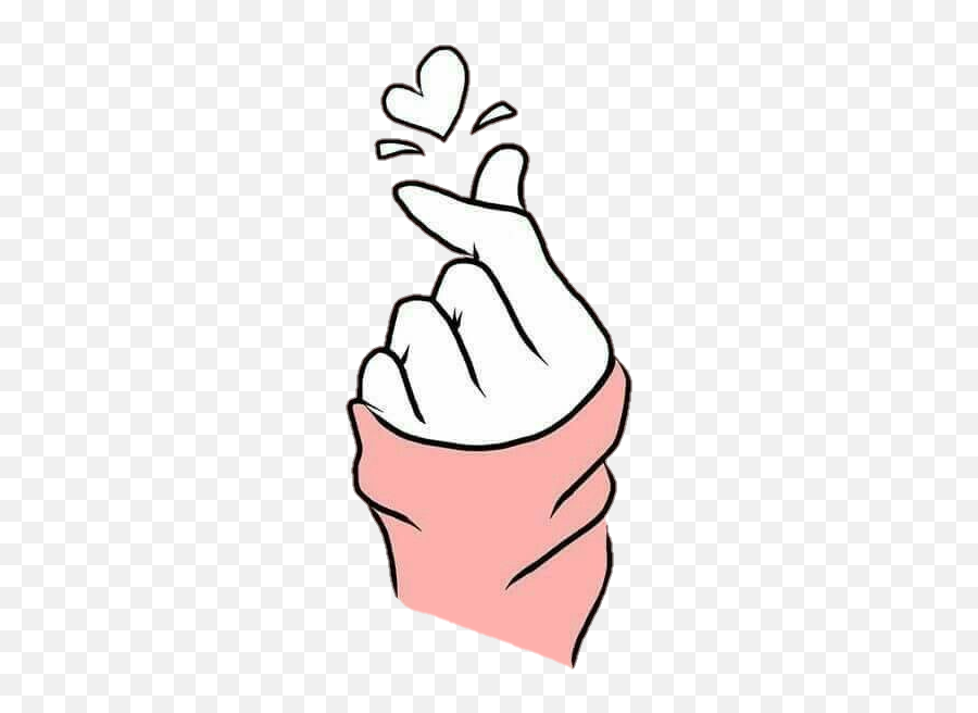 Love Heart Kpop Bts Hand Art Aesthetic - Bts Hand Heart Drawing Emoji,Nice Hand Emoji