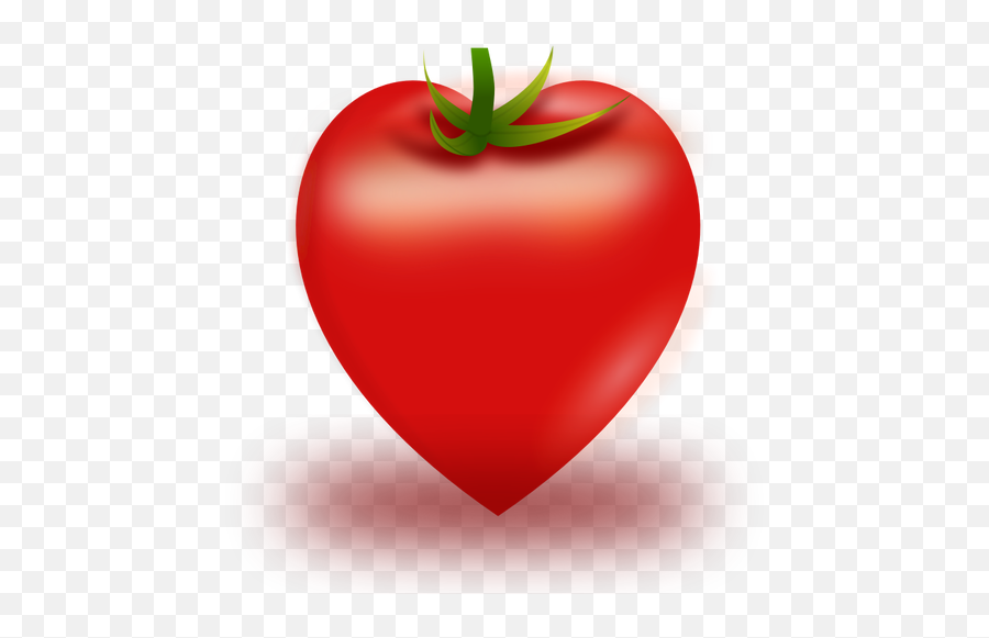 Ilustración De Vector De Tomate En - Tomato Heart Shape Vector Emoji,Emoticono Corazon