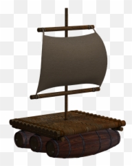 Boat Raft Wood - Wood Raft Raft With Transparent Background Emoji,Boat Moon Emoji