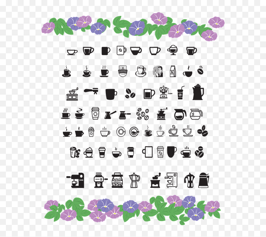 Coffee Icons Cup - Clip Art Emoji,Smoking Pot Emoji