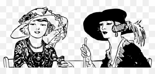1920s Ladies Talking To Each Other Vector Graphics - Anti Vax Pro Disease Emoji,Dancing Girls Emoji