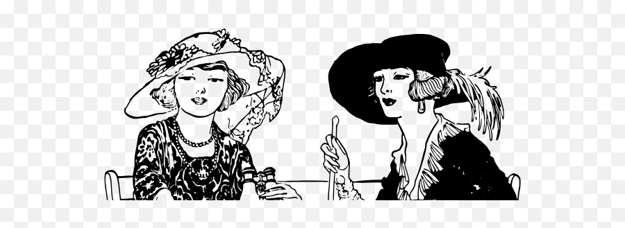 1920s Ladies Talking To Each Other Vector Graphics - Anti Vax Pro Disease Emoji,Dancing Girls Emoji