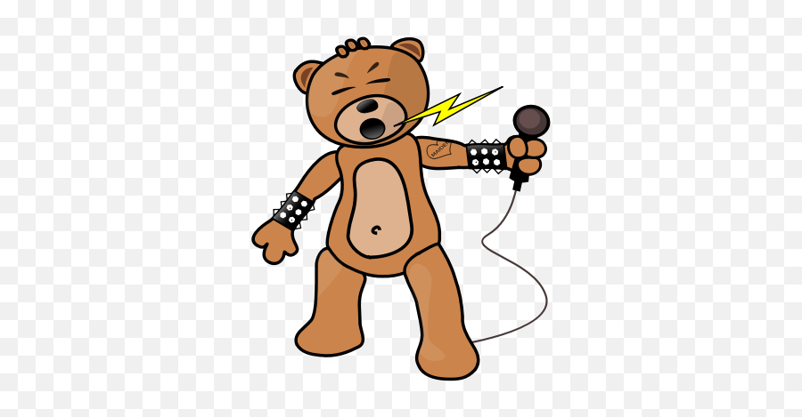 Rocking Toy Bear - Bear Cartoon Standing Up Emoji,Drum Roll Emoticon