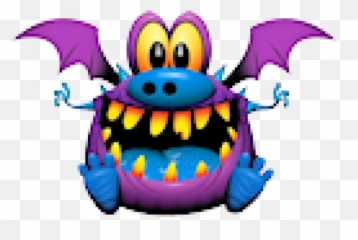 Monstre Violet Bleu Et Jaune Ailé Robotart Scary Robot - Monster With Wings Scary Emoji,Gundam Emoji