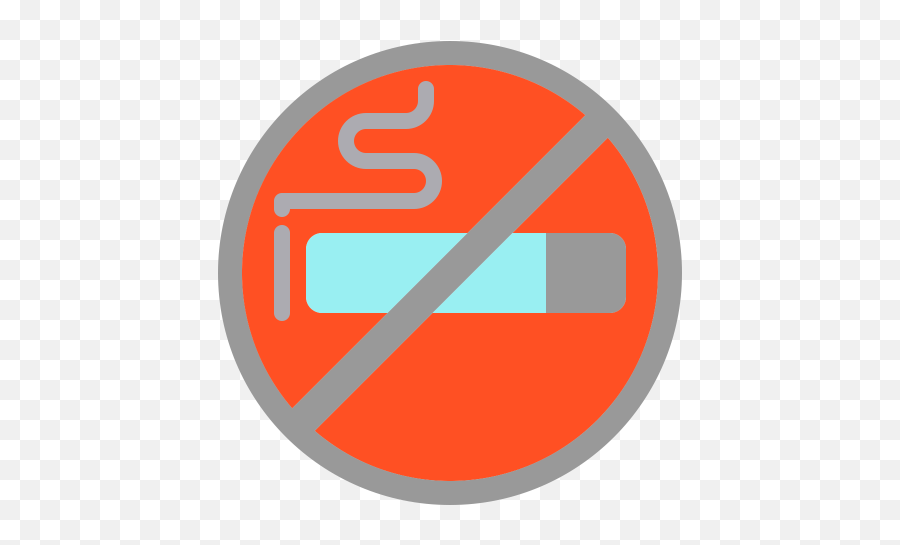 No Smoking Icon Of Flat Style - Circle Emoji,No Smoking Emoji