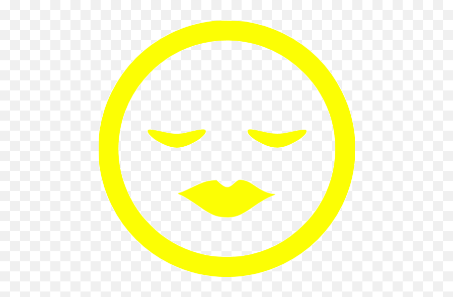 Yellow Kiss Icon - Portrait Of A Man Emoji,Emoticon Kiss