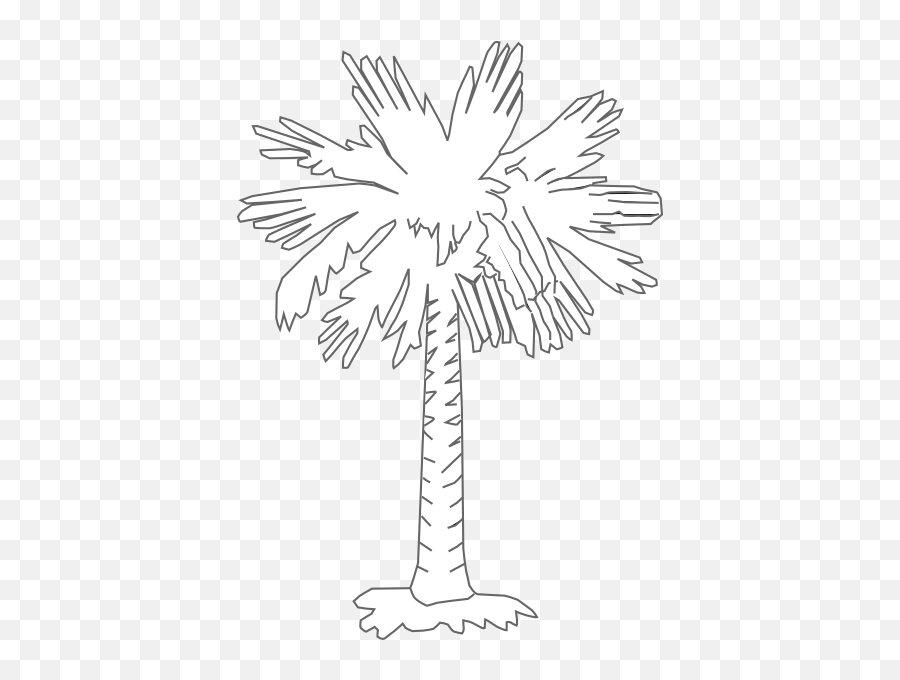 Palmetto Tree And Moon Clipart - South Carolina Flag Palm Tree Emoji,South Carolina Flag Emoji